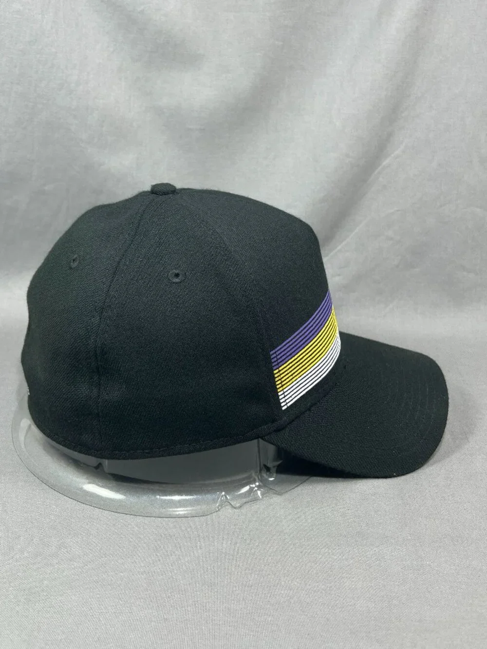 Minnesota Vikings New Era 39Thirty Flex M/L Hat Black Flawless Stripe Mens Cap